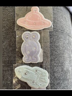 NWT 3 Stoney Clover Lane Velvet Galaxy Patches